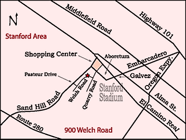 Map to 900 Welch Road
